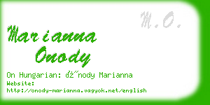marianna onody business card